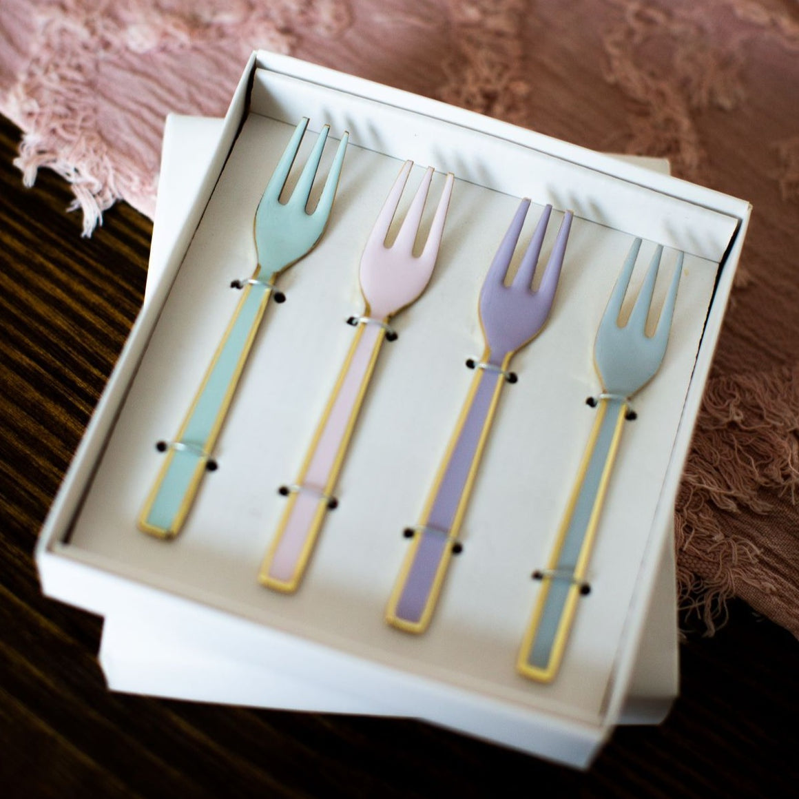 Mini Pastel Forks- Set of 4