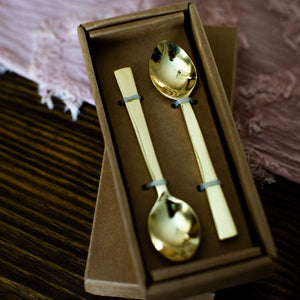 Gold Appetizer Spoons- Set of 2