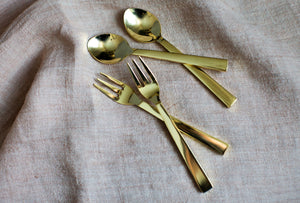 Gold Appetizer Spoons- Set of 2