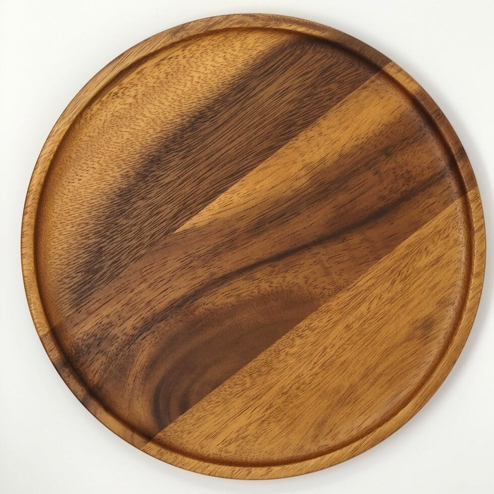 Acacia Wood Serving Plate and Charger